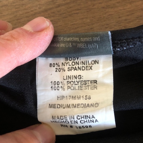 Hot Topic Harry Potter Swimsuit Black and White Size Med Midnight Marauder’s - Picture 10 of 12